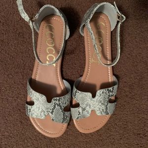 Snake print sandles